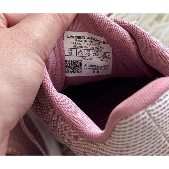 Under Armour HOVR Turbulence 2 Running Shoes Pink Rose Size 10 - Picture 12 of 12